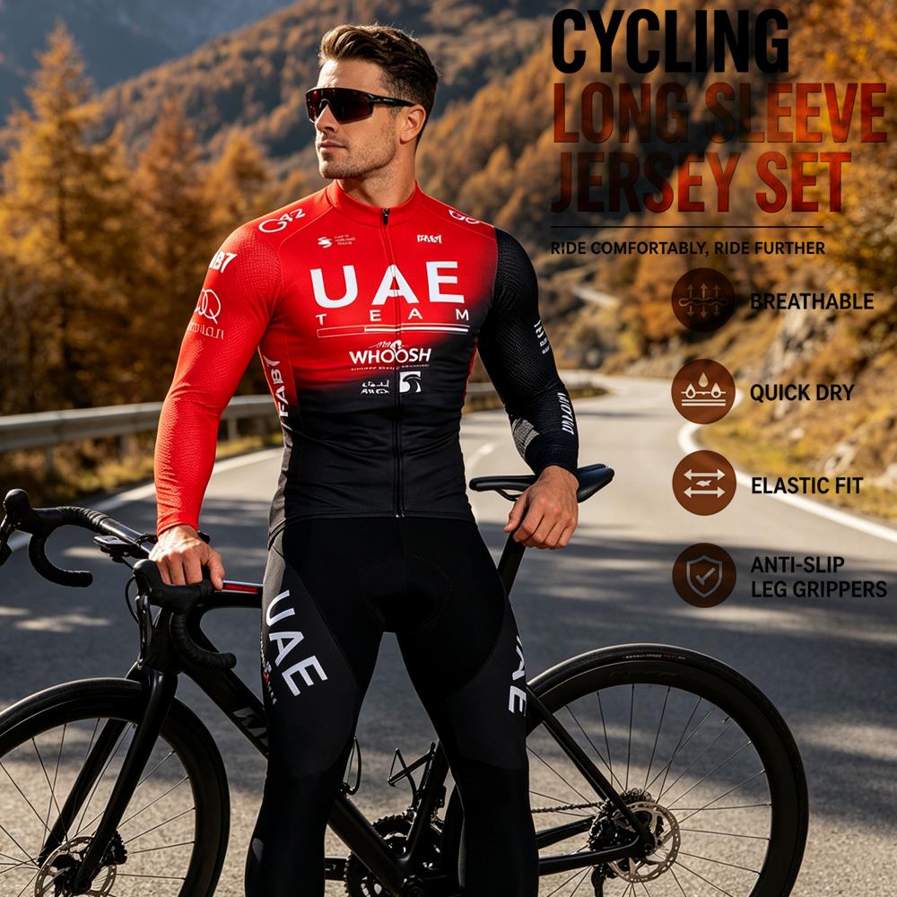 Cycling Gear Brands - ชุดเสื้อปั่นจักรยานแขนยาวสำหรับฤดูใบไม้ผลิและฤดูร้อน พร้อมกางเกงบิบ ชุดปั่นจักรยานสำหรับทีมมืออาชีพ เสื้อผ้าปั่นจักรยานสำหรับผู้ชาย