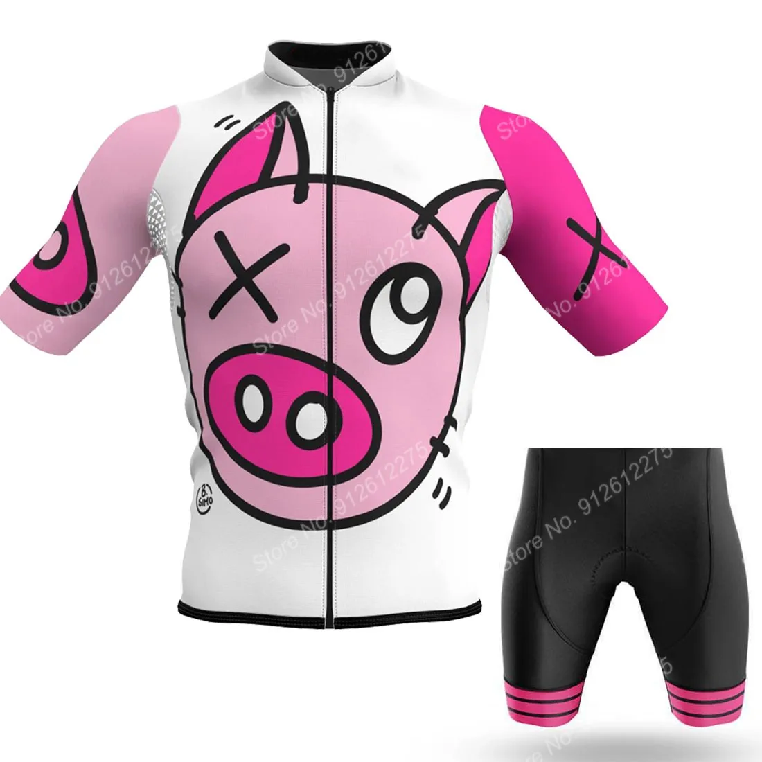 ชุด2023การ์ตูนหมูสำหรับผู้ชายเ - Cycling Gear Jersey บทวิจารณ์และราคา