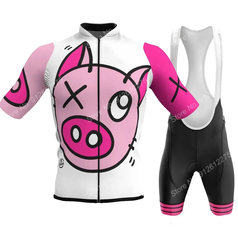 ชุด2023การ์ตูนหมูสำหรับผู้ชายเ - Cycling Gear Jersey บทวิจารณ์และราคา